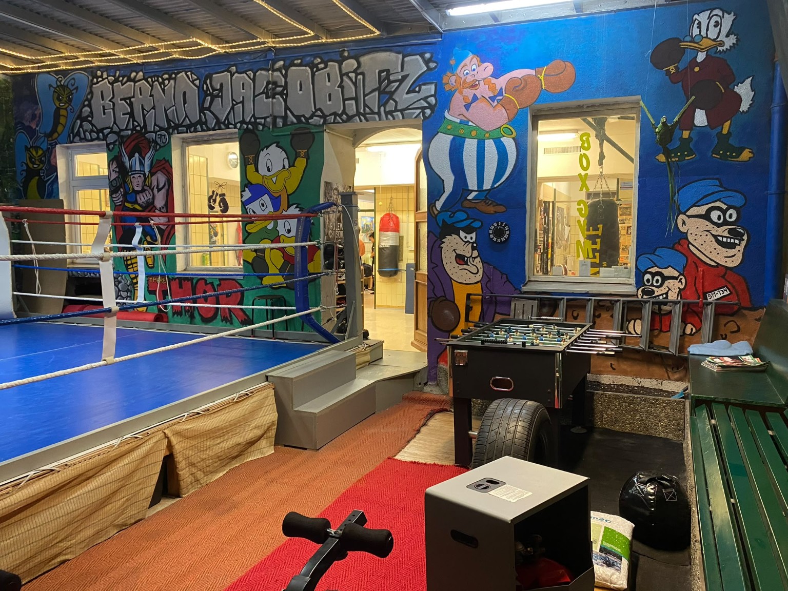 Boxring und Trainingsbereich von Box-Gymnastik e.V.